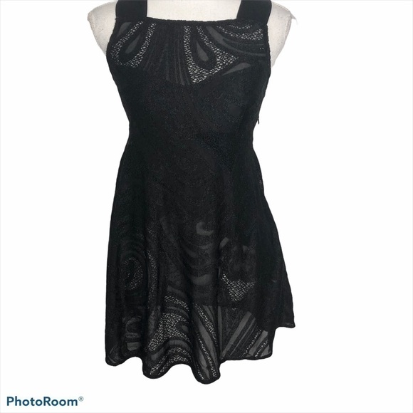 Free People Fit & Flare Black Top Sz XS - Picture 2 of 9